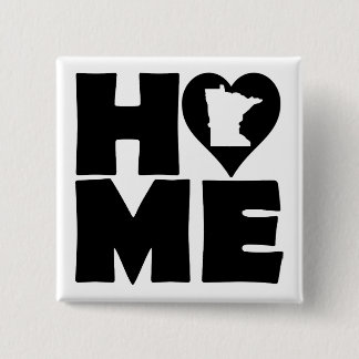 Minnesota Home Heart State Button Badge Pin Knapp