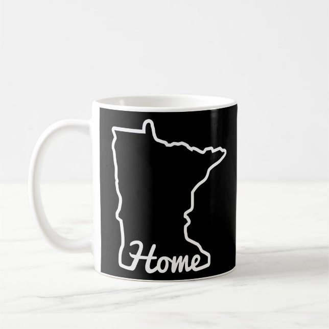 Minnesota Home Mn State Karta Minnesotan Kaffemugg (Vänster)