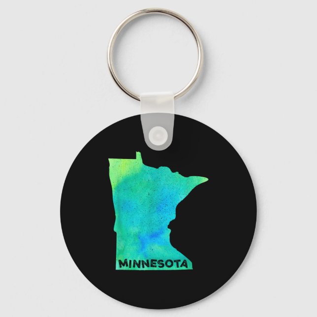 Minnesota Home State Women Men Kid Roots Map Love  Nyckelring (Framsida)