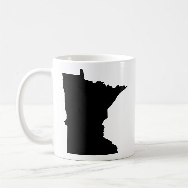 Minnesota i svart och vitt kaffemugg (Vänster)