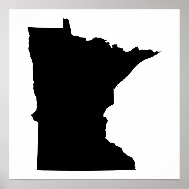 Minnesota i svart och vitt poster (Framsidan)