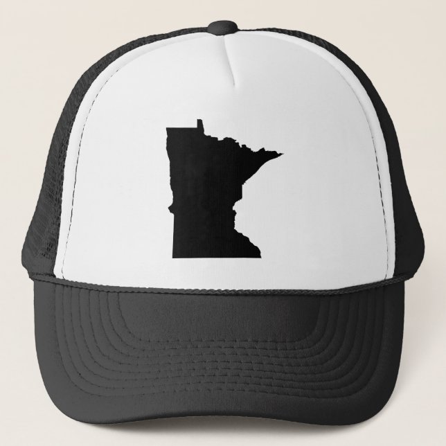 Minnesota i svart och vitt truckerkeps (Framsida)