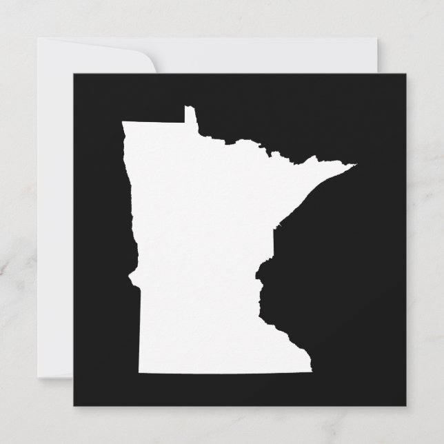Minnesota i vitt och svart inbjudningar (Framsida)