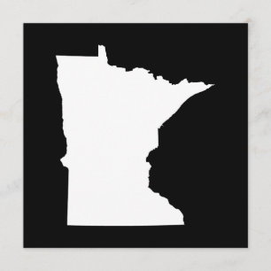 Minnesota i vitt och svart inbjudningar