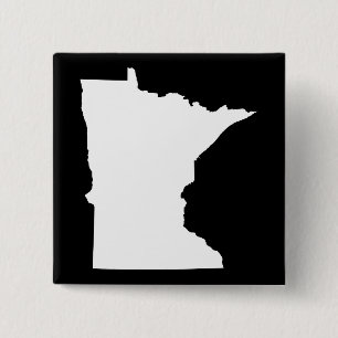Minnesota i vitt och svart knapp