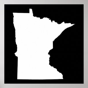 Minnesota i vitt och svart poster