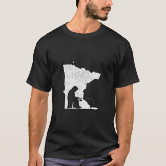 Minnesota Ice FishState Karta T Shirt