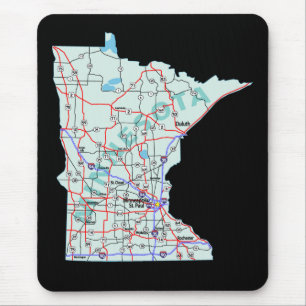 Minnesota Interstate karta Mousepad Musmatta