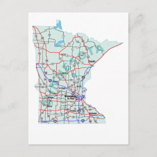 Minnesota Interstate Karta vykort