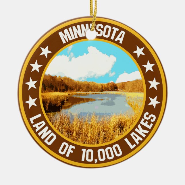 Minnesota Julgransprydnad Keramik (Framsidan)