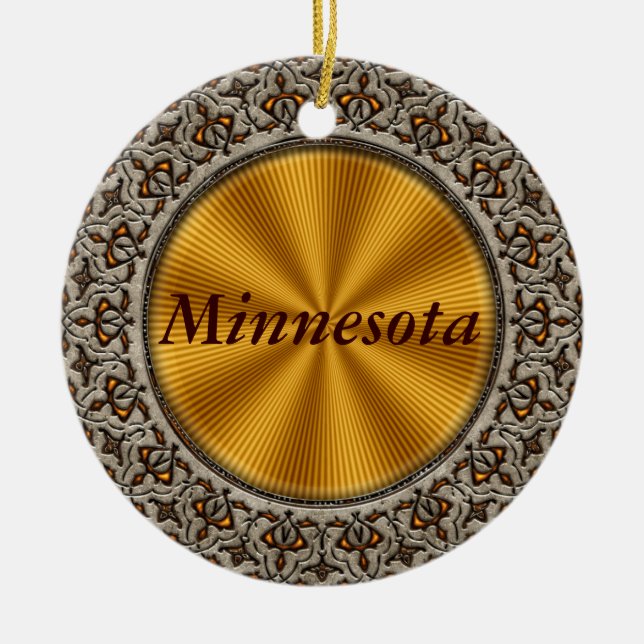 Minnesota Julgransprydnad Keramik (Framsidan)