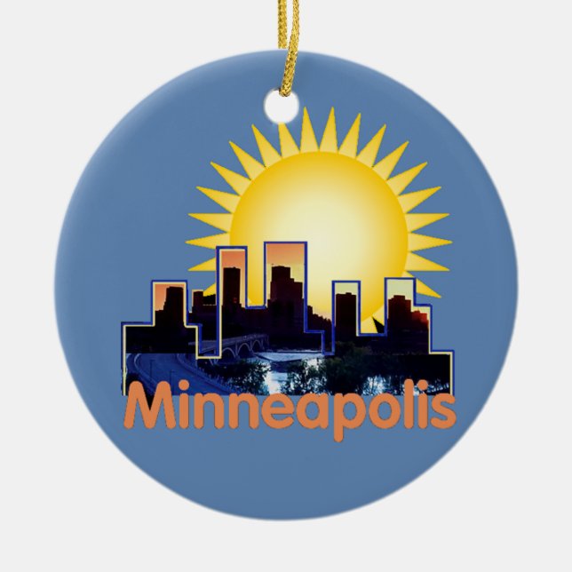 Minnesota Julgransprydnad Keramik (Framsidan)