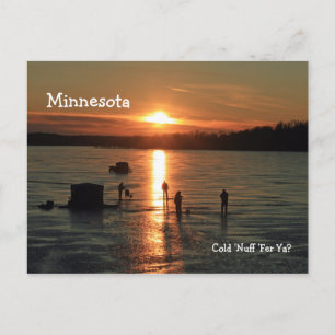 Minnesota "Kall 'Nuff 'Fer 'Ya?" Postkort Vykort