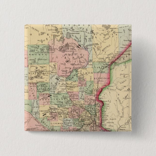 Minnesota Karta av Mitchell Knapp (Framsida)