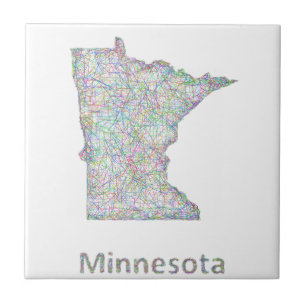 Minnesota karta kakelplatta