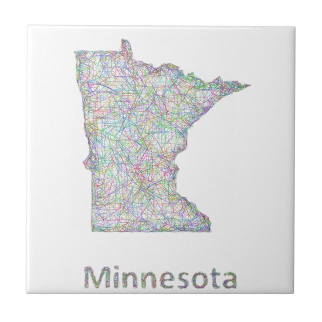 Minnesota karta kakelplatta (Framsidan)