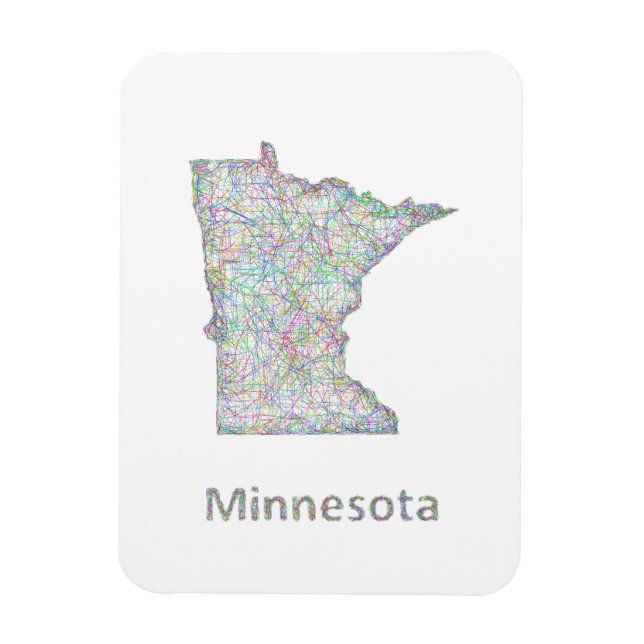 Minnesota karta magnet (Vertikal)