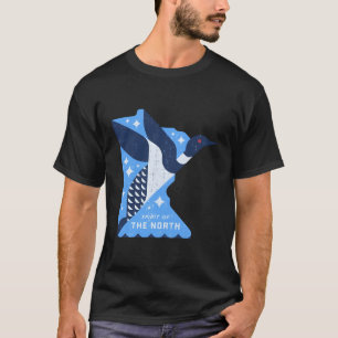 Minnesota Karta med en stor fågelanda i norr T Shirt