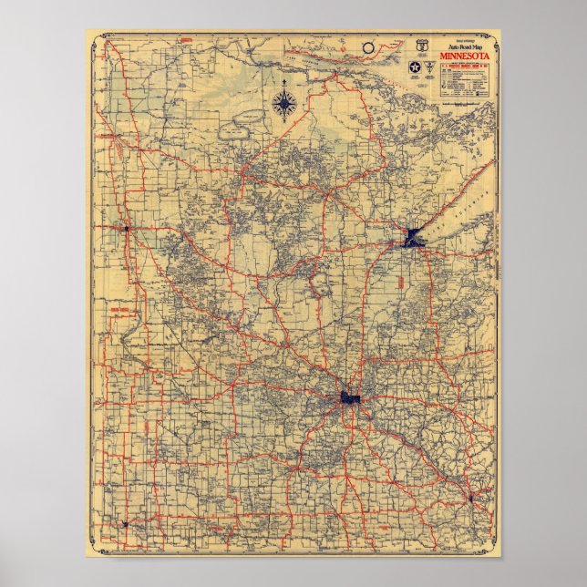 Minnesota karta poster (Framsidan)