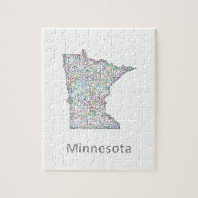 Minnesota karta pussel (Vertikal)