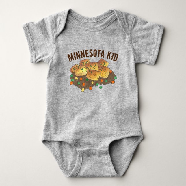 Minnesota Kid Hett Dish Tater Tot Hotdisk Casserol Tee (Framsida)