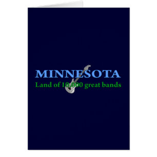Minnesota - land av 10.000 musikband hälsningskort