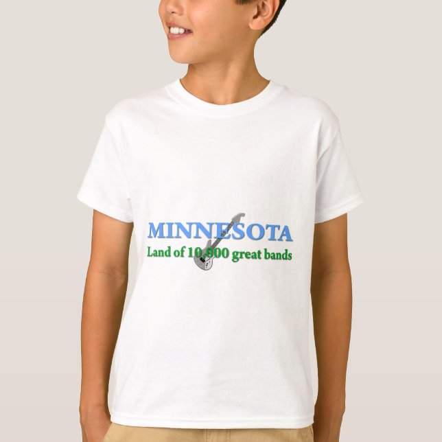 Minnesota - land av 10.000 musikband t shirt (Framsida)