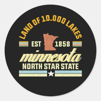 Minnesota Land av 10 000 sjöar Runt Klistermärke