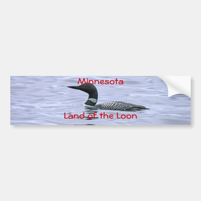 Minnesota land av loonen bildekal (Framsidan)