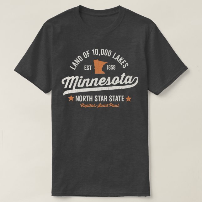 Minnesota Land på 10000 Sjöar T Shirt (Design framsida)