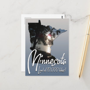 Minnesota Land på 10 000 Sjöar Vykort