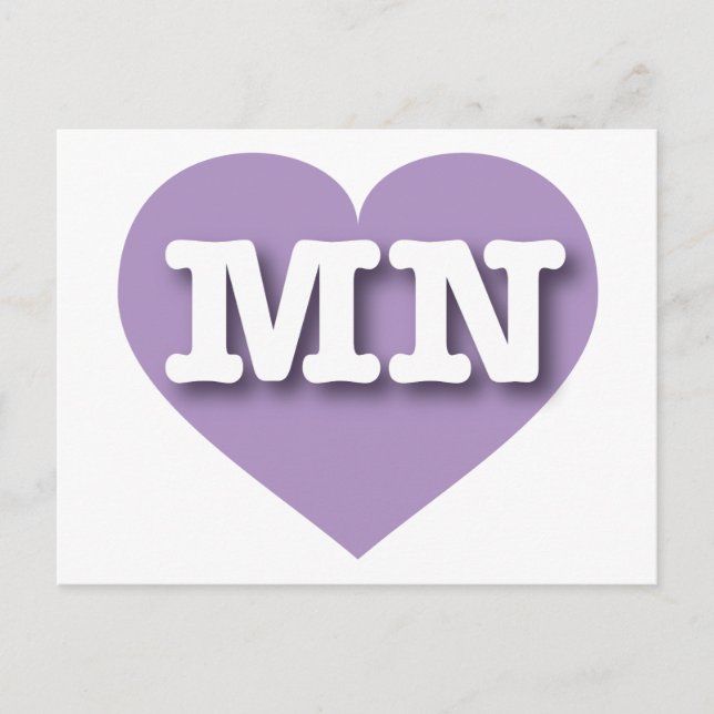 MInnesota Lavender Heart - I kärlek MN Vykort (Framsida)