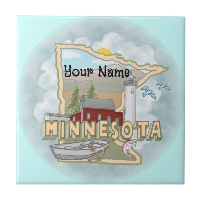 Minnesota Lighthouse-panel Kakelplatta (Framsidan)