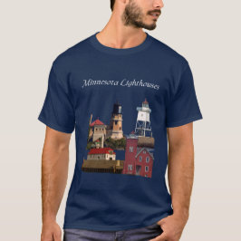 Minnesota Lighthouses-skjortans vita bokstäver T Shirt