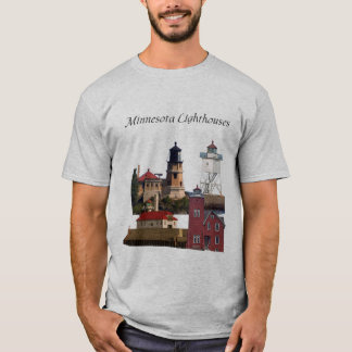 Minnesota Lighthouses-tröjans svarta bokstäver T Shirt