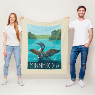 Minnesota Loon Fleecefilt
