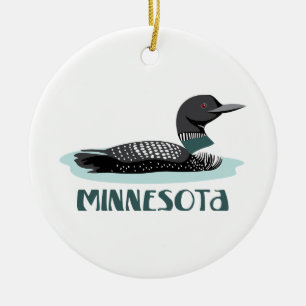 Minnesota Loon Julgransprydnad Keramik