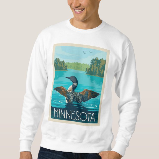 Minnesota | Loon Lång Ärmad Tröja (Framsida)