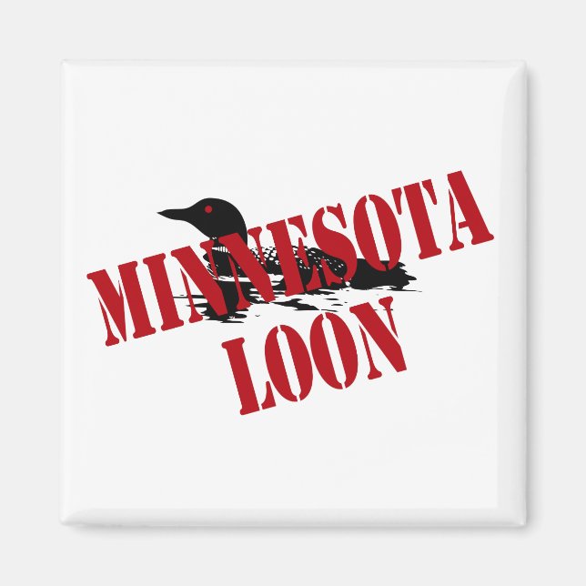 Minnesota Loon Magnet (Framsidan)
