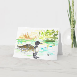 Minnesota Loon-mappat gratulationskort Kort