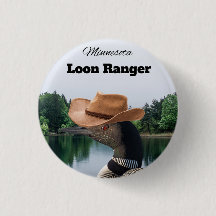 Minnesota Loon Skogsvaktare Button Souvenir