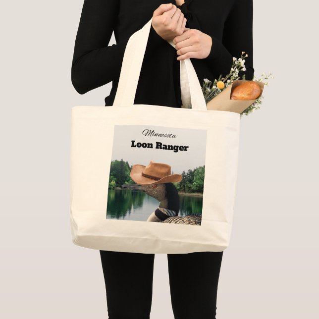 Minnesota Loon Skogsvaktare Canvas Tote Bag Jumbo Tygkasse (Framsida (produkt))