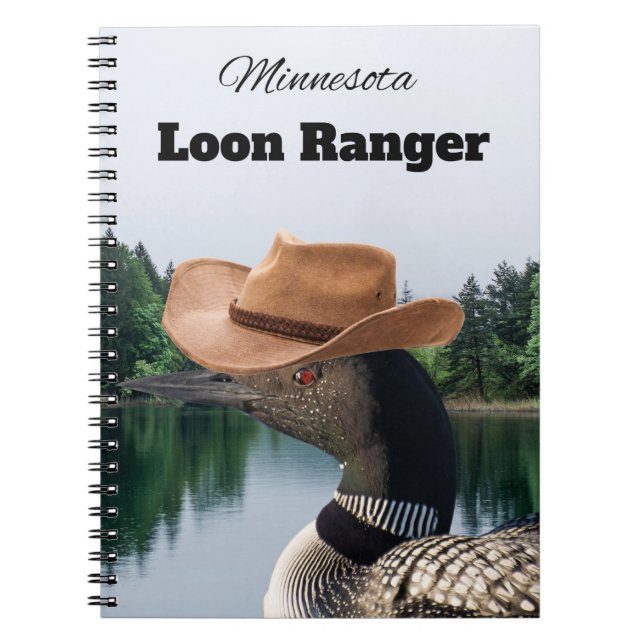 Minnesota Loon Skogsvaktare Spiral bärbar dator Anteckningsbok (Framsidan)
