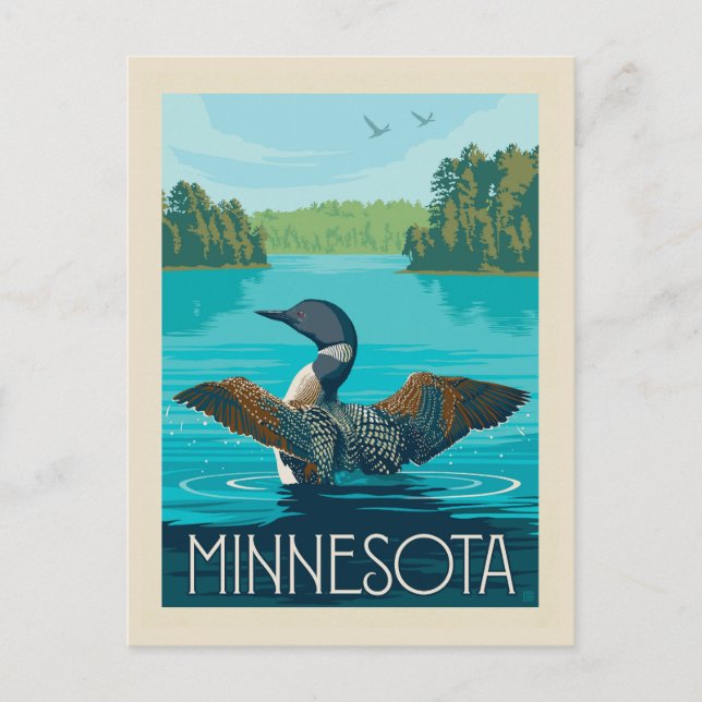 Minnesota | Loon Vykort (Framsida)