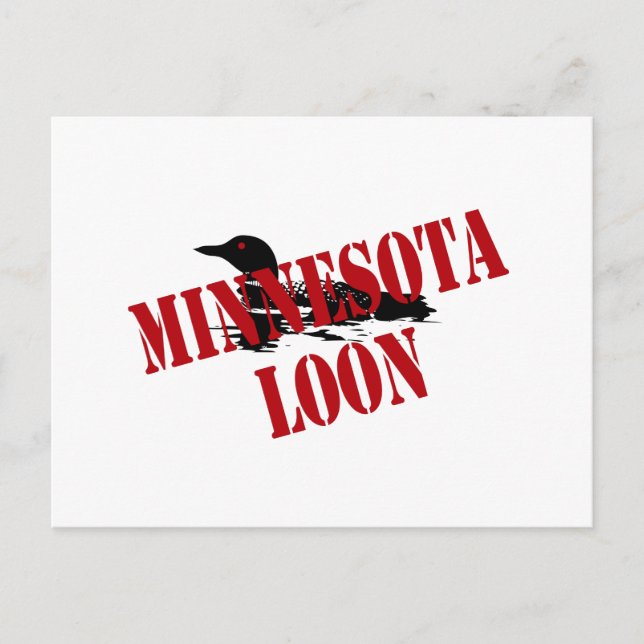 Minnesota Loon Vykort (Framsida)