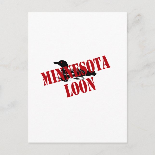 Minnesota Loon Vykort (Framsida)
