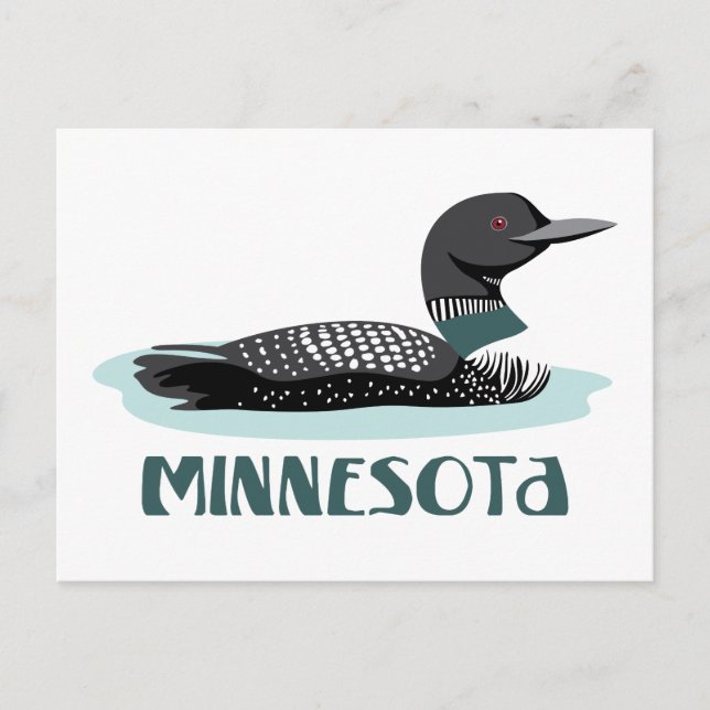 Minnesota Loon Vykort (Framsida)