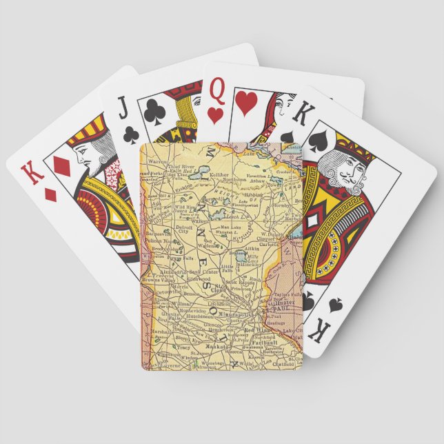 Minnesota Map Playing cards Casinokort (Baksidan)