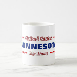 MINNESOTA - Mitt hem - Förenade Stater.Hjärtan Kaffemugg
