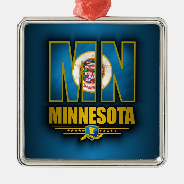 Minnesota (MN) Julgransprydnad Metall (Framsidan)